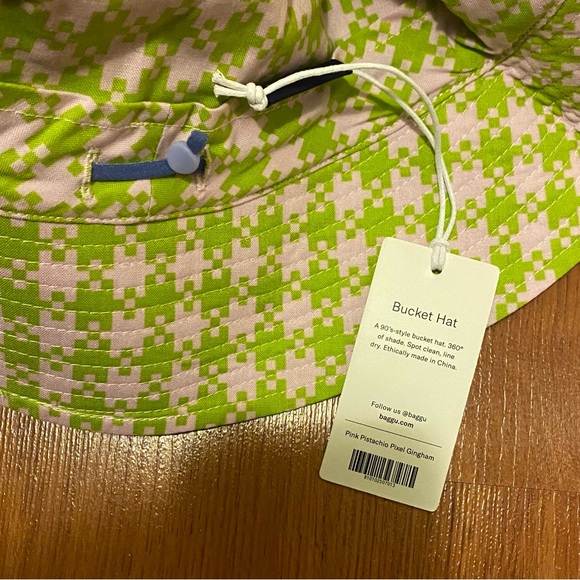 Bucket hat - Pink Pistachio Pixel Gingham - Picture 6 of 8